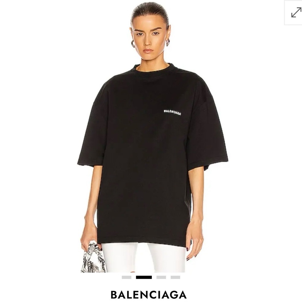 Balenciaga Long Sleeve Black Tee